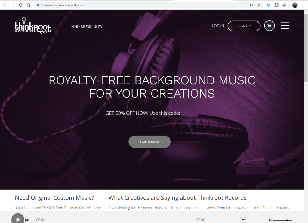 thinkroot records music library website